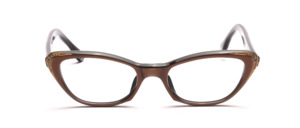 Sweet 60s acetate frame with subtle stress decoration on the side and on the temples