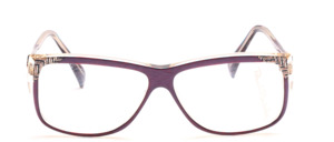 Elegant, ladies acetate eyeglass frame with pretty glitter decoration on the upper sides