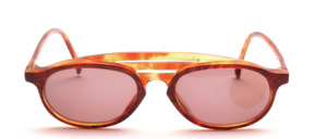 Exceptional vintage acetate sunglasses with a three-fold nose bridge