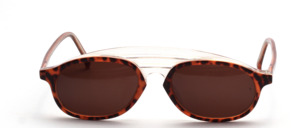 Exceptional vintage acetate sunglasses with a three-fold nose bridge