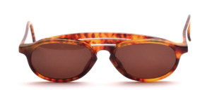 Exceptional vintage acetate sunglasses with a three-fold nose bridge