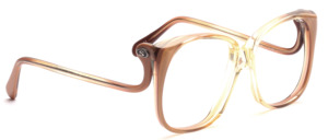 A slightly larger, genuine 1970s acetate frame with great, curved temples
