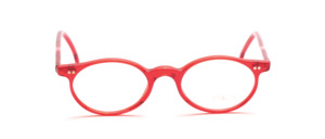 Flat small acetate frame in red Transparent