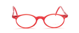 Flat small acetate frame in matt red