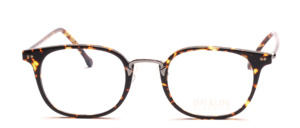 Acetate frame with gun-colored metal bridge by Braun Classics