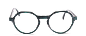 Vintage Frame in panto shape, green-silver marbled and topped off