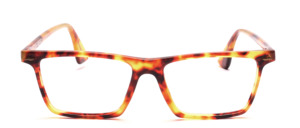 Chic, square mens vintage acetate eyeglass frame in a beautiful tortoiseshell tone