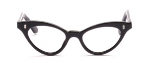 Vintage cat eye frame with pretty decorative rivets from the 50s in black