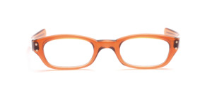 1960s acetate frame with straight temples in brown transparent