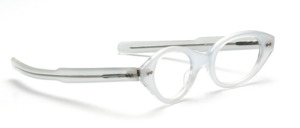 1950s ladies' Frame in silver white with silver studs on the front and on the temples