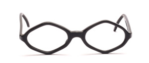 Diamond shaped acetate frame in black