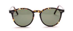 Panther Frame in dark transparent tortoiseshell with keyhole bridge and side studs