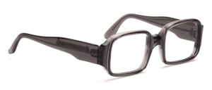 Gray transparent acetate frame from the 60s with high nose bridge and wide temples