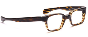 Classic men's frame in olive brown patterned from the 60s with straight temples