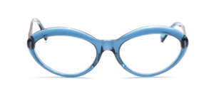 Oval ladies frame from the 60s in transparent blue