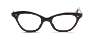 Black cat eye glasses from the 50s