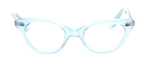 Ladies cat eye glasses from the 50s in light blue
