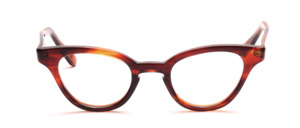 Simple cat eye glasses in Havana with keyhole bridge