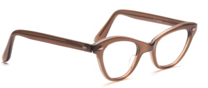1950's cat eye glasses for ladies in caramel brown