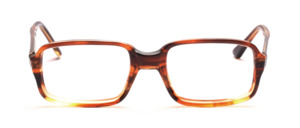 Slim cut mens eyeglasses from the 70s in brown