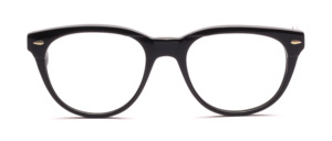 Strong acetate frame in black with decorative rivets on the middle part
