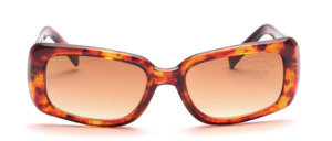 Women's Plastic Sunglasses in Havana with Brown Gradient Slices