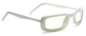Pastel green sunglasses with light green tinted windows