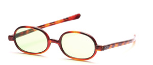 Oval, original 60s acetate sunglasses with a fine edge and long straight straps
