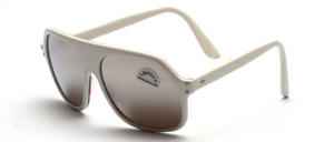 Solid 80s sunglasses in three-layer acetate design