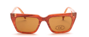 Angular trendy sunglasses in a brown-silver color mix