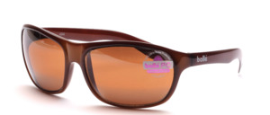 Black nylon sunglasses with gray discs