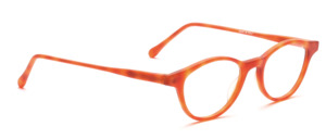 Small acetate frame in matt brown for ladies