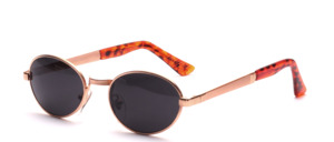 Chic oval sunglasses in matt copper gold