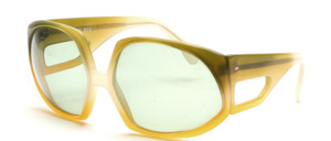 Original 70s sunglasses in green - yellow gradient with bright lenses