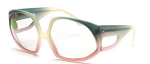 Original 70s sunglasses in blue - pink gradient with bright lenses