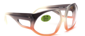 Original 70s sunglasses in gray - orange gradient with bright lenses