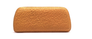 50s leather case in light brown with a textured surface