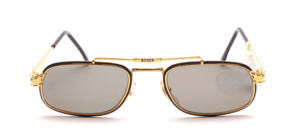 High quality, slightly flatter fashionable metal sunglasses in elaborate detail work