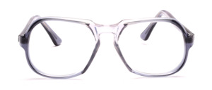 70s men's glasses in transparent gray gradient with high nose bridge