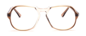 70s men's glasses in transparent brown gradient with high nose bridge
