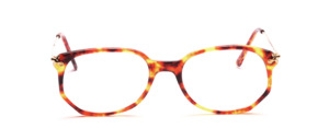 Attractive men's frame in brown spotted with golden metal hangers