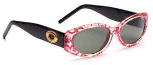 Pretty sunglasses with in crystal with red pattern and black arms by Tropical