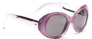 Pretty sunglasses in the 70s style by Sylvestro Design with a delicate purple rim and silver metal hangers