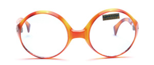Vintage sunglasses from the 70s in light brown with light blue glass lenses