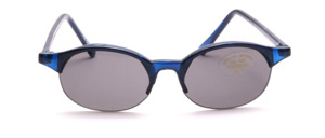 Semi rimless oval plastic sunglasses