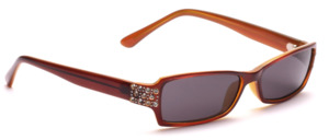 Aparte sunglasses in brown with side rhinestone decor