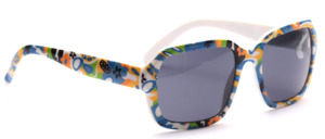 White Thopricla  sunglasses for women printed with colorful decor