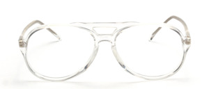 Pilotenbrille mit Doppelsteg aus den 80er Jahren in Kristall