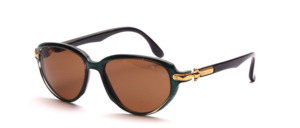 An absolutely fashionably designed sunglasses with golden metal side panels
