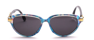 Elegant ladies sunglasses with golden metal side panels